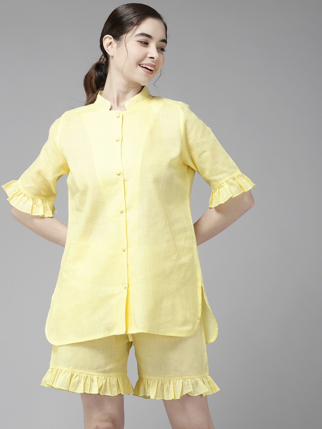 

Prakrti Women Yellow Night suit