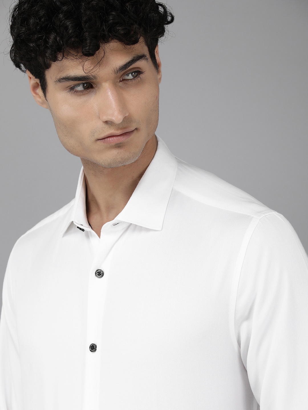 

THE BEAR HOUSE Slim Fit Pure Cotton Formal Shirt, White