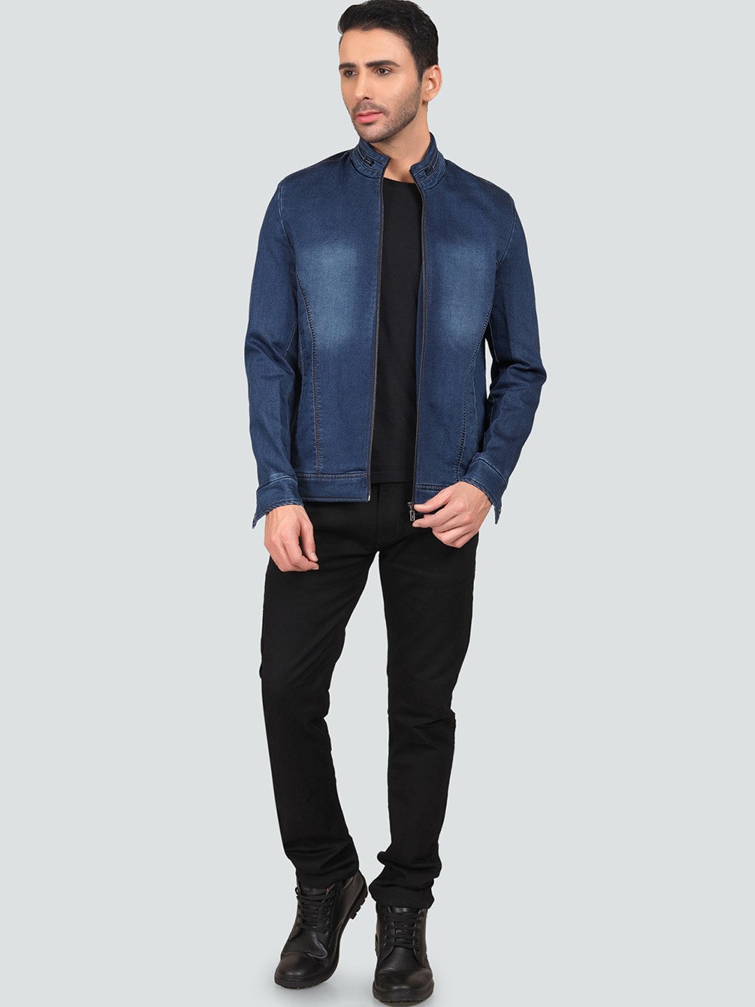 

YOUNG CLUB CLASSIC Men Lightweight Denim Jacket, Navy blue