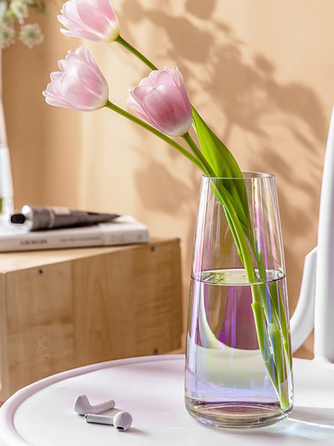

BS AMOR 2 Pieces Transparent Flower Glass Vase