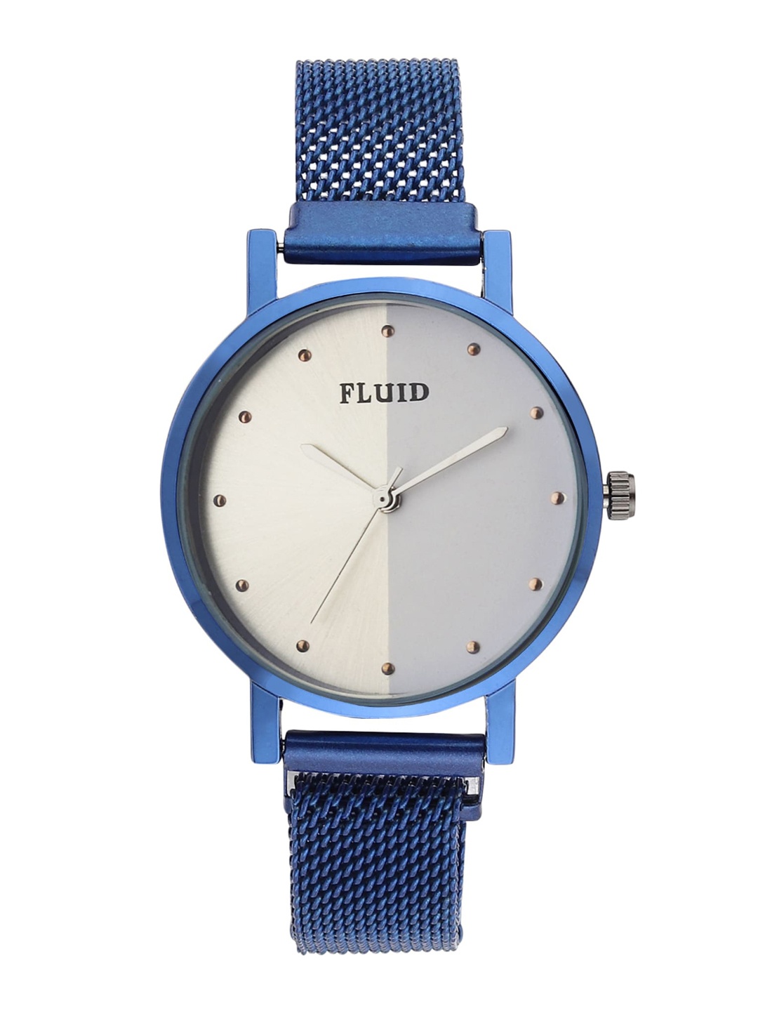 

FLUID Women Textured Straps Analogue Watch FL23-Mag-BL-07, White