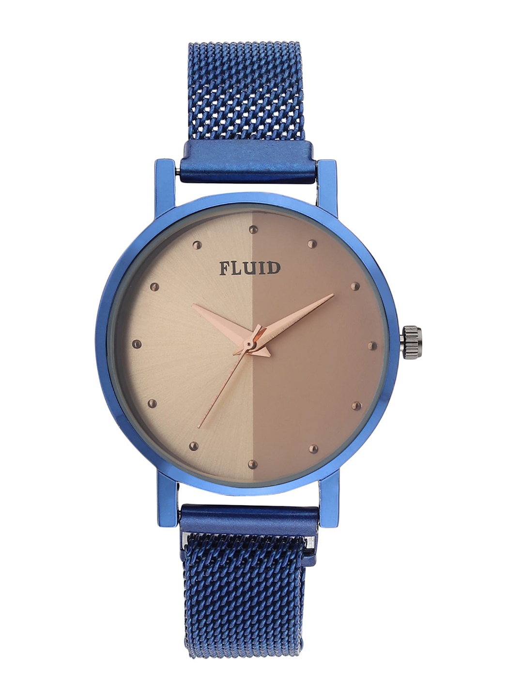 

FLUID Women Textured Straps Analogue Watch FL23-Mag-BL-08, Cream