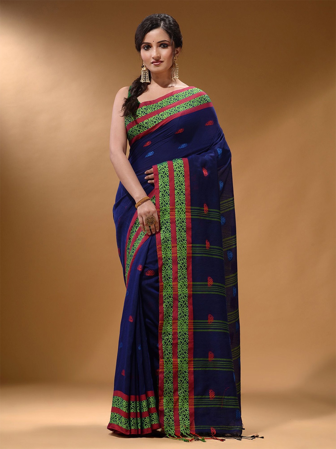 

Arhi Woven Design Pure Cotton Saree, Blue