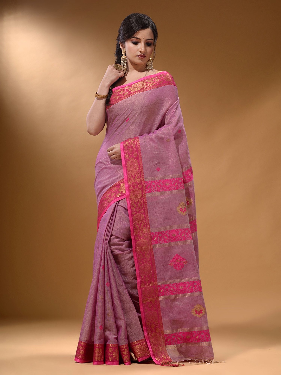 

Arhi Woven Design Zari Saree, Violet