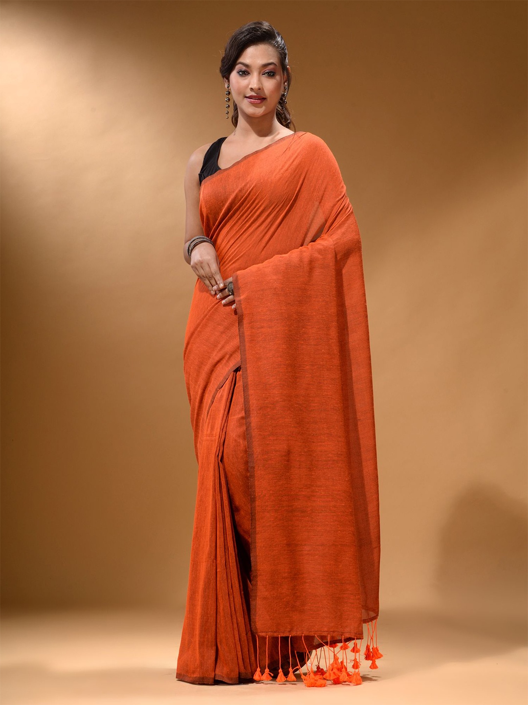 

Arhi Orange Pure Cotton Saree