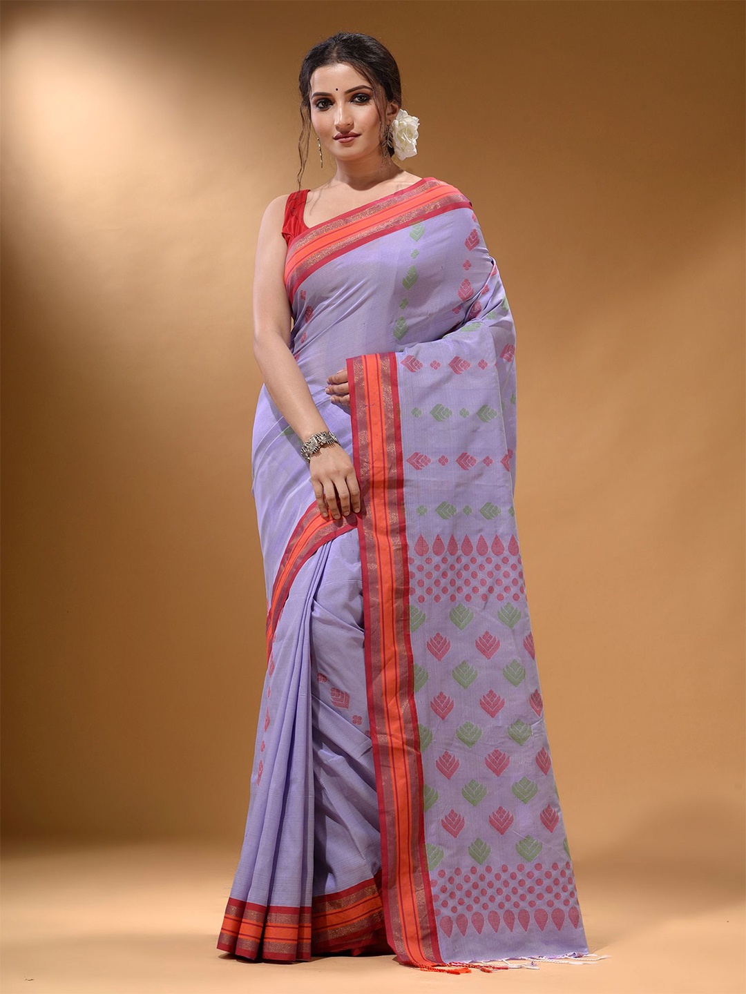 

Arhi Ethnic Motifs Woven design Saree, Lavender