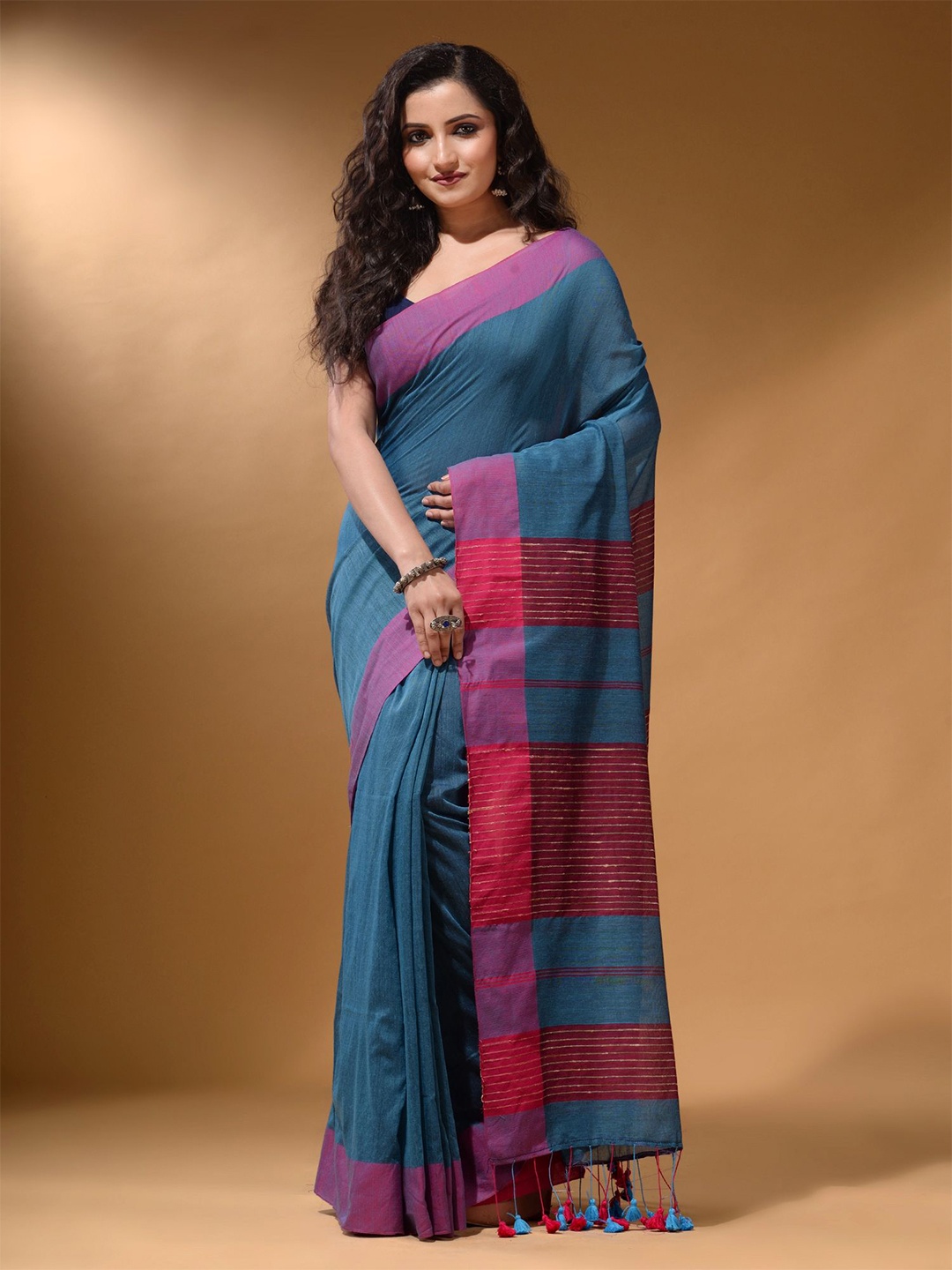 

Arhi Pure Cotton Saree, Blue