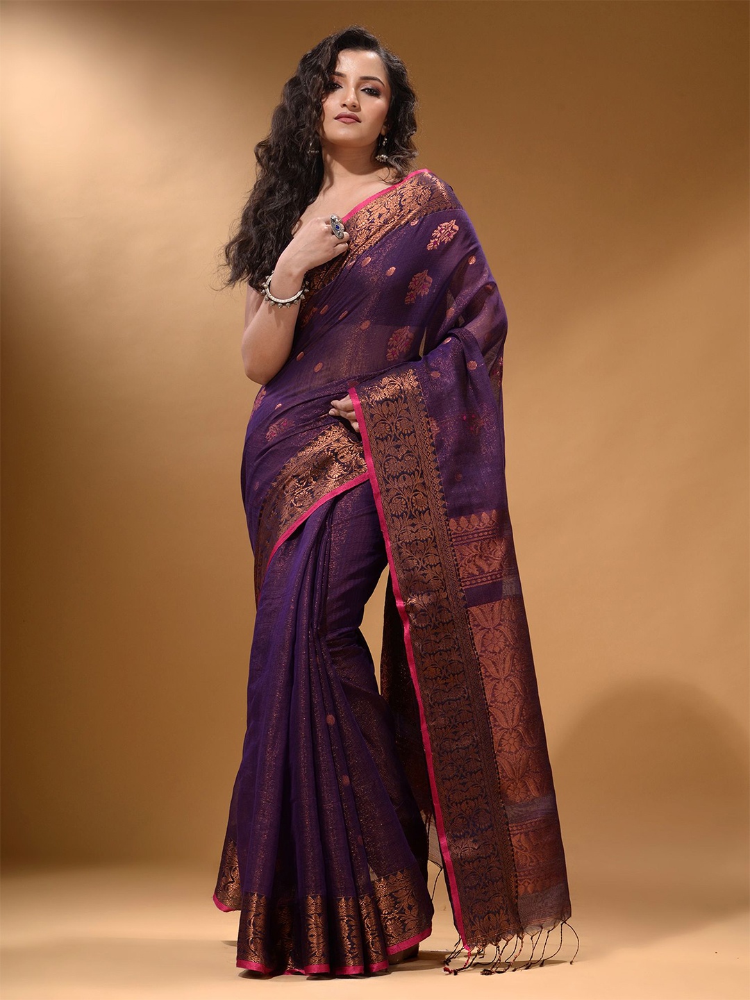 

Arhi Woven Design Zari Saree, Purple