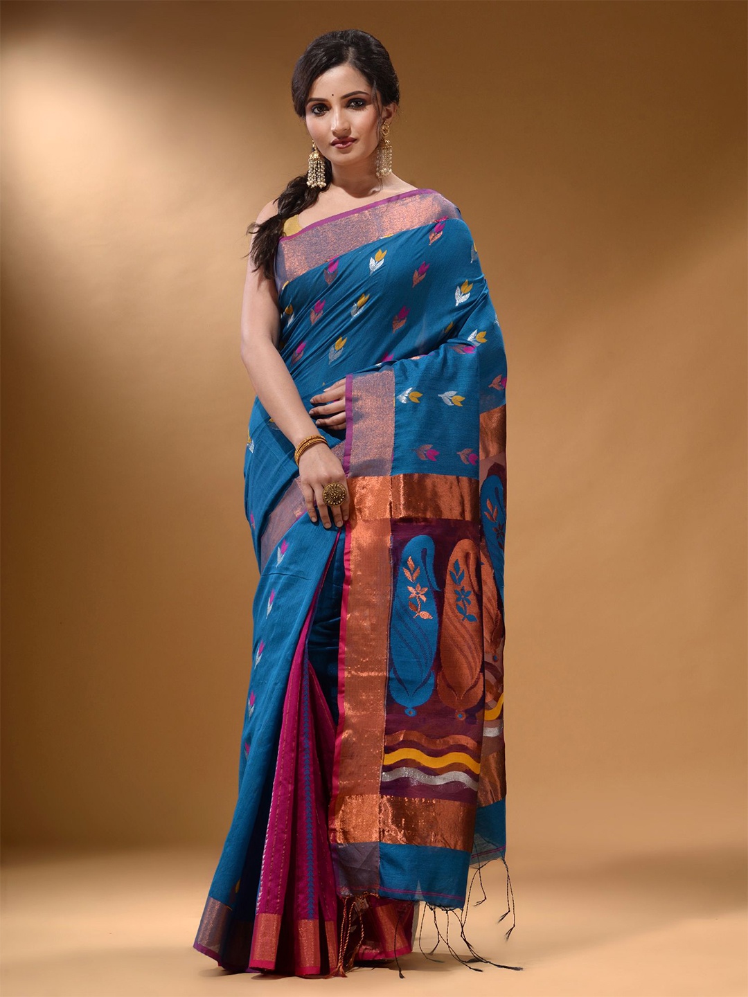 

Arhi Woven Design Zari Saree, Blue
