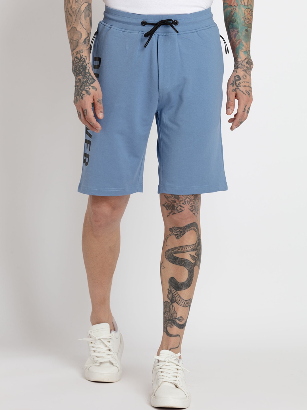 

Status Quo Men Regular Fit Cotton Shorts, Blue