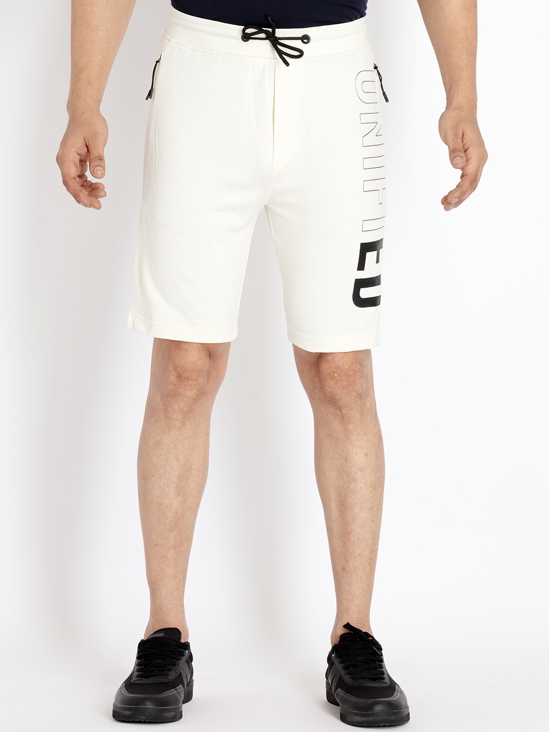 Status Quo Men Training or Gym Sports Shorts, Off white