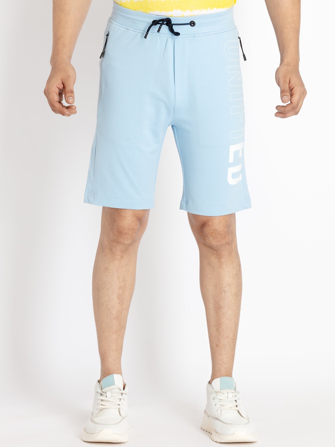 

Status Quo Men Mid-Rise Cotton Shorts, Blue