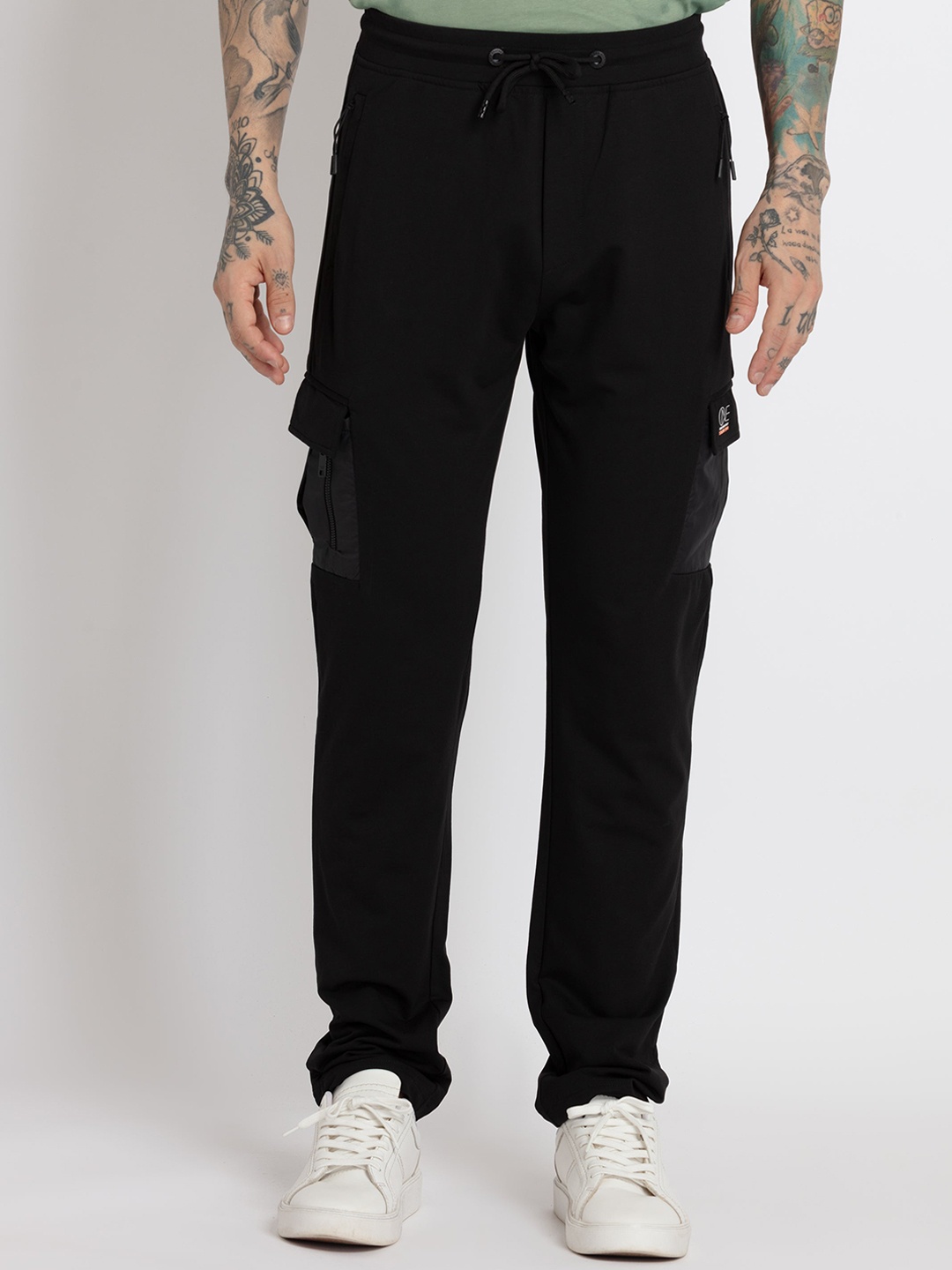 

Status Quo Men Cotton Track Pants, Black