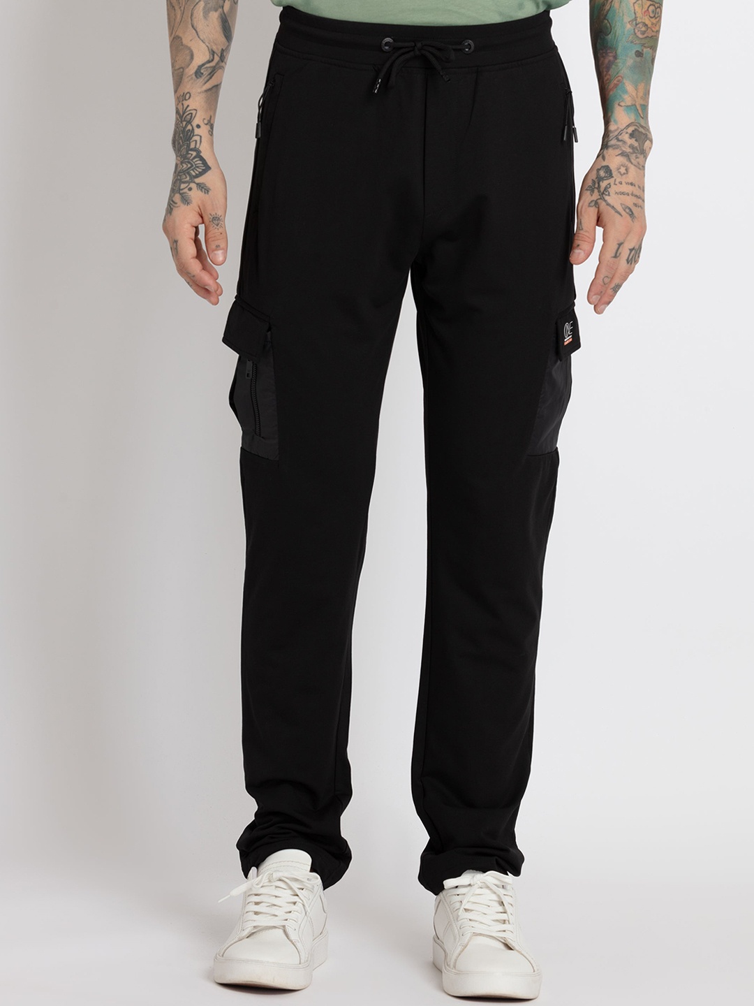 

Status Quo Men Cotton Track Pants, Black