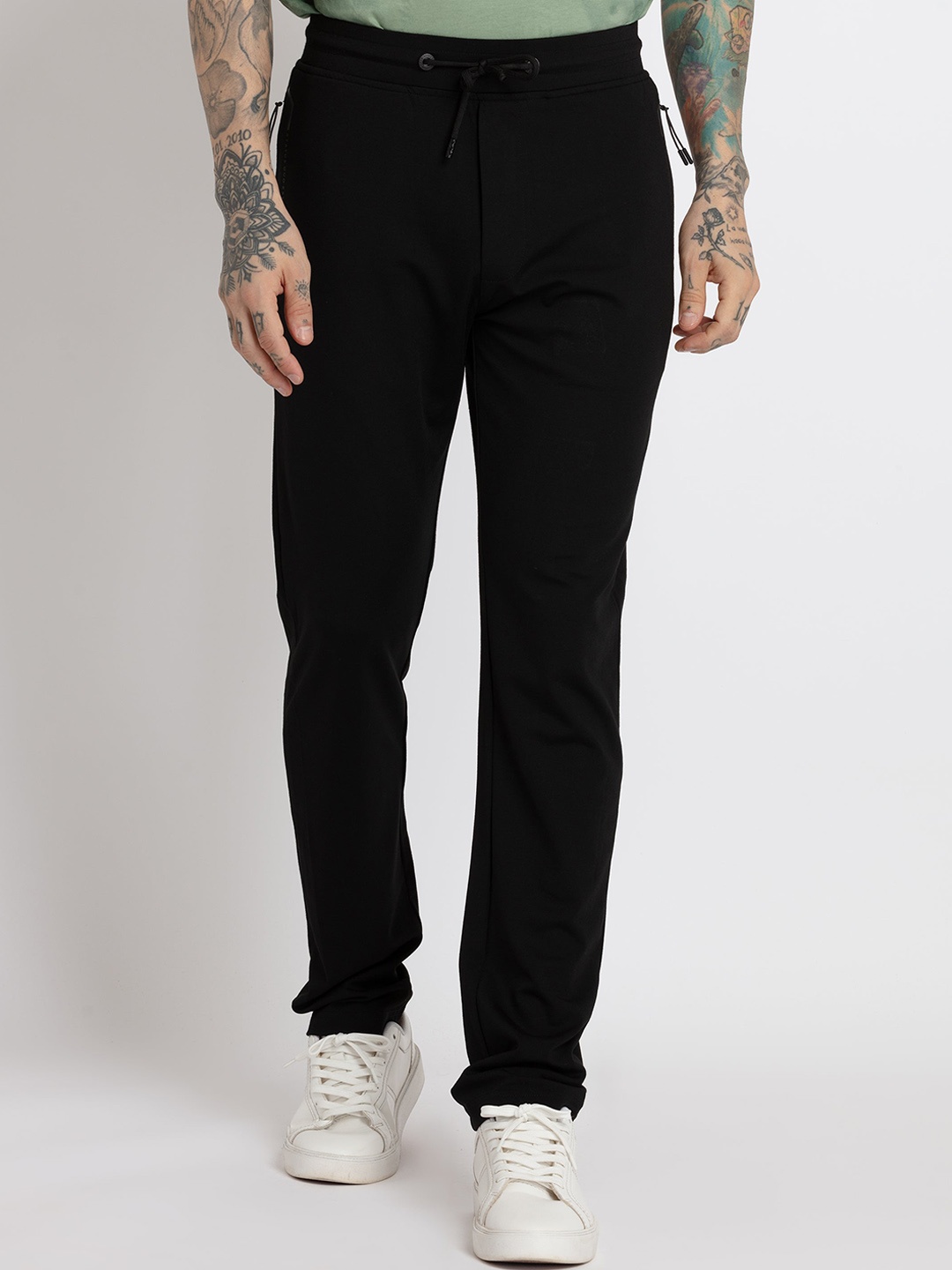 

Status Quo Men Cotton Track Pants, Black