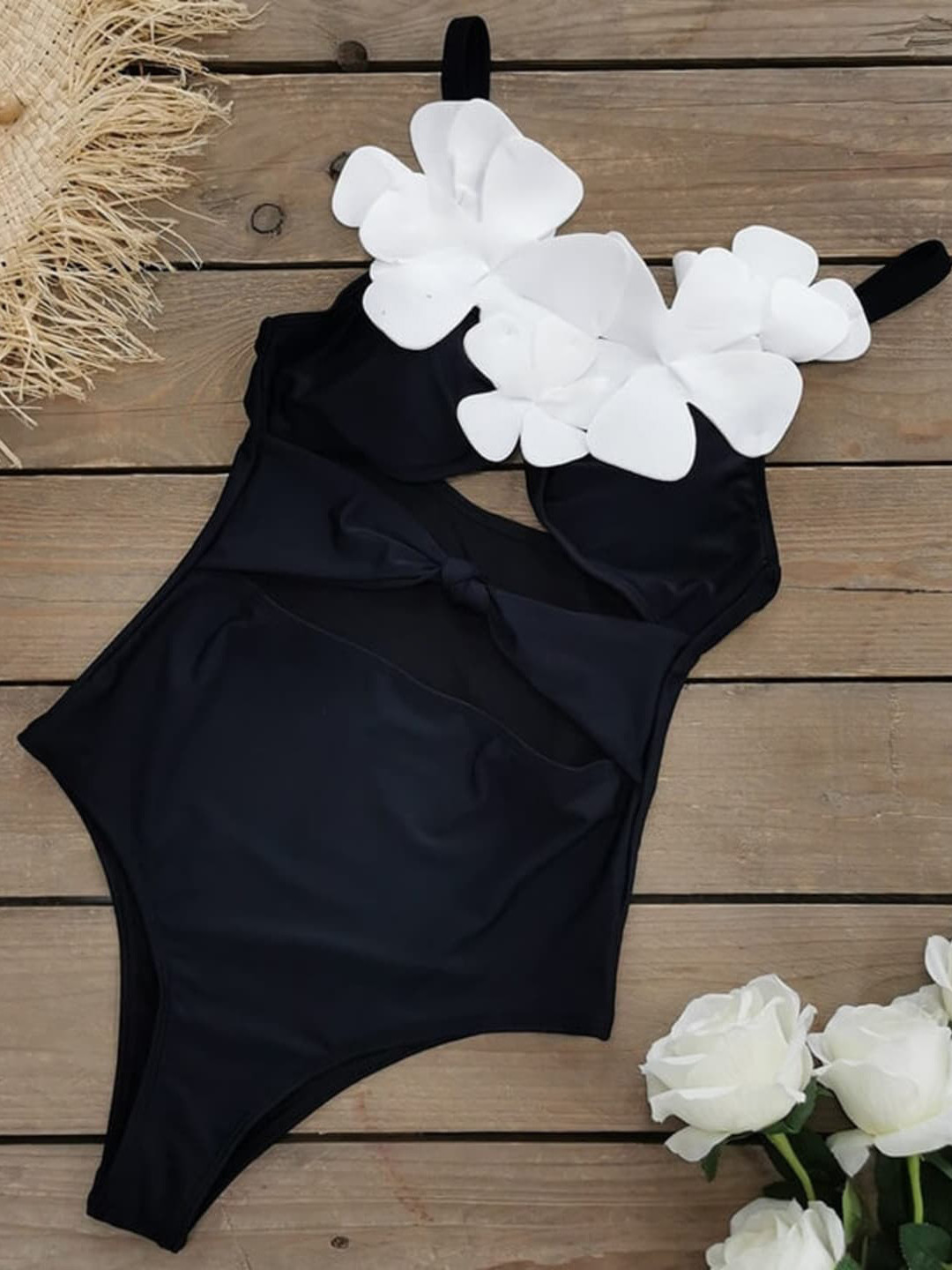 

FancyPants Women Bodysuit Swimwear, Black