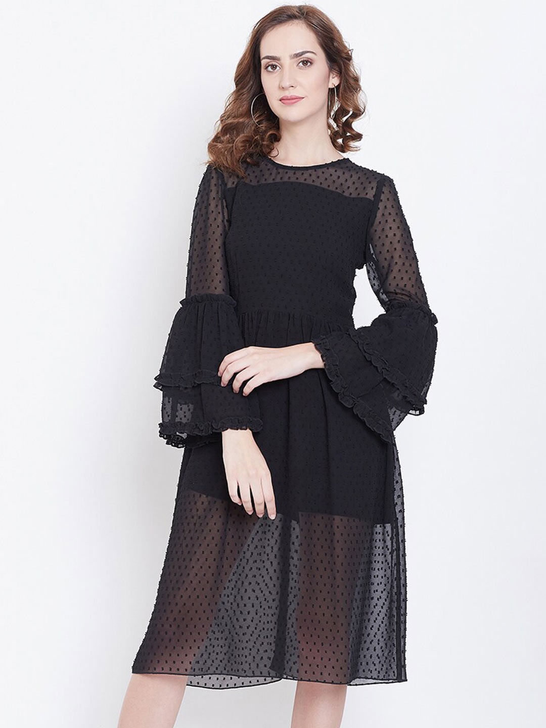 

DODO & MOA Round Neck Dress, Black