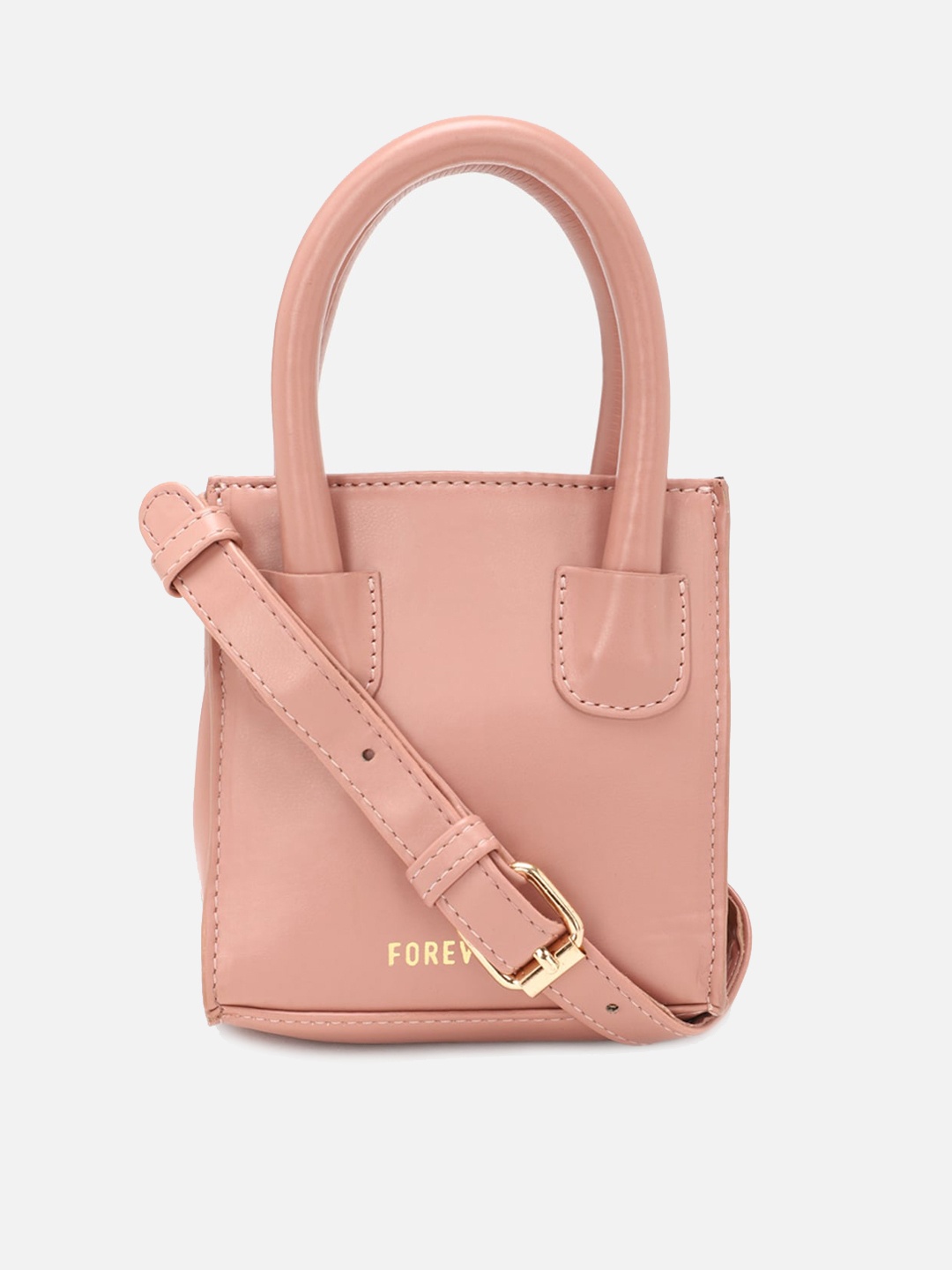 

FOREVER 21 PU Structured Handheld Bag, Peach