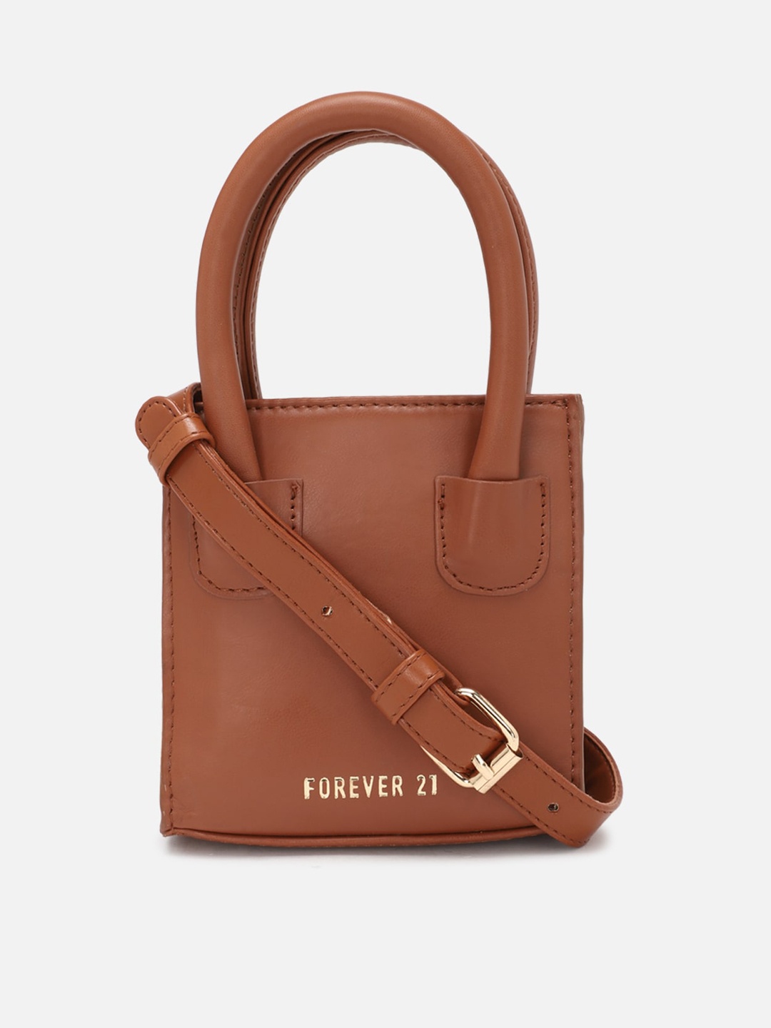 

FOREVER 21 Structured Handheld Bag, Brown