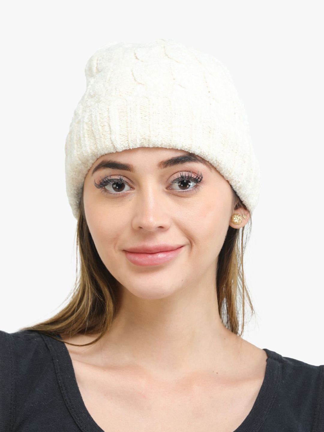 

ELLIS Women Acrylic Beanie, Cream