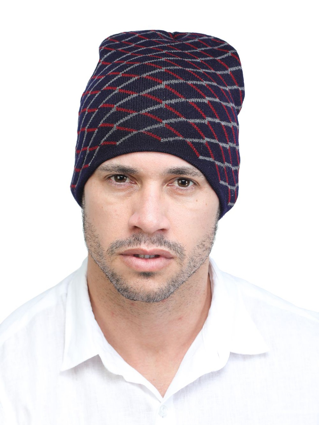 

ELLIS Men Printed Acrylic Beanie, Black