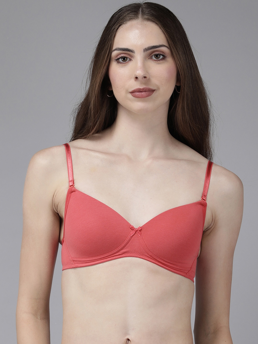 

Van Heusen Women Solid Anti Bacterial Wireless Bra, Coral