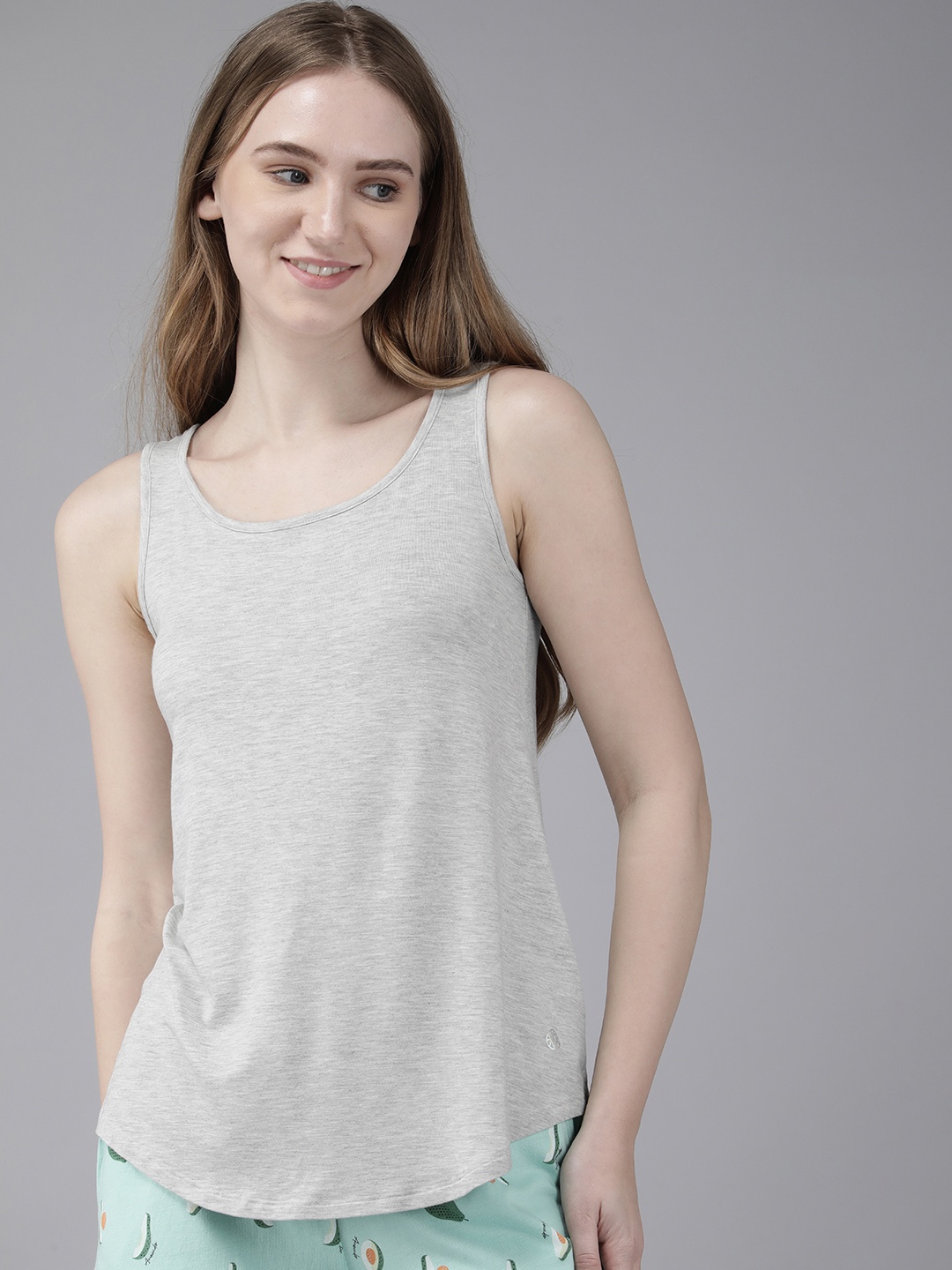 

Van Heusen Relaxed Fit Round Neck Lounge Top, Grey melange