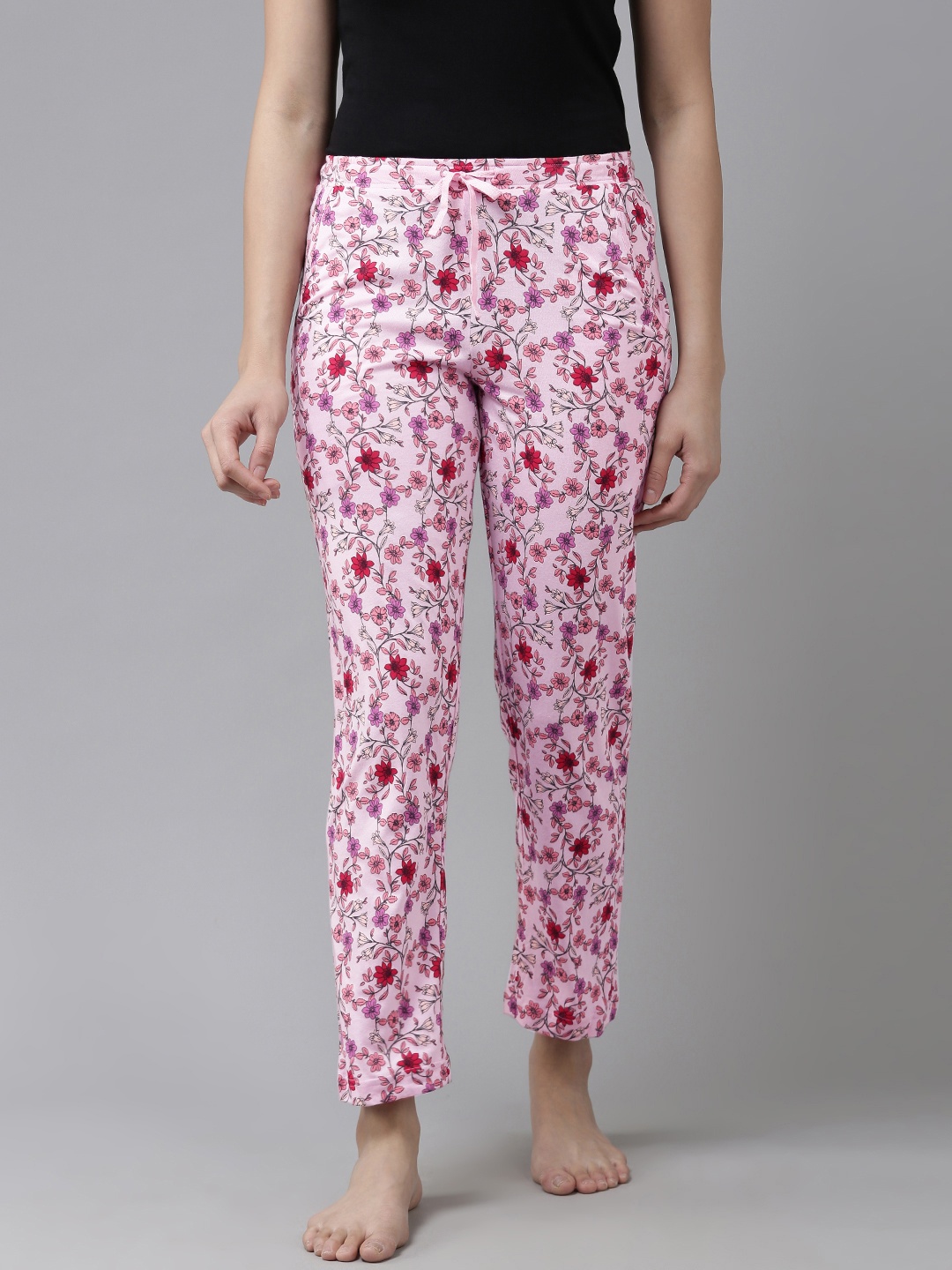 

Van Heusen Women Allover Print Functional Pocket Ultra Soft Lounge Pants, Pink