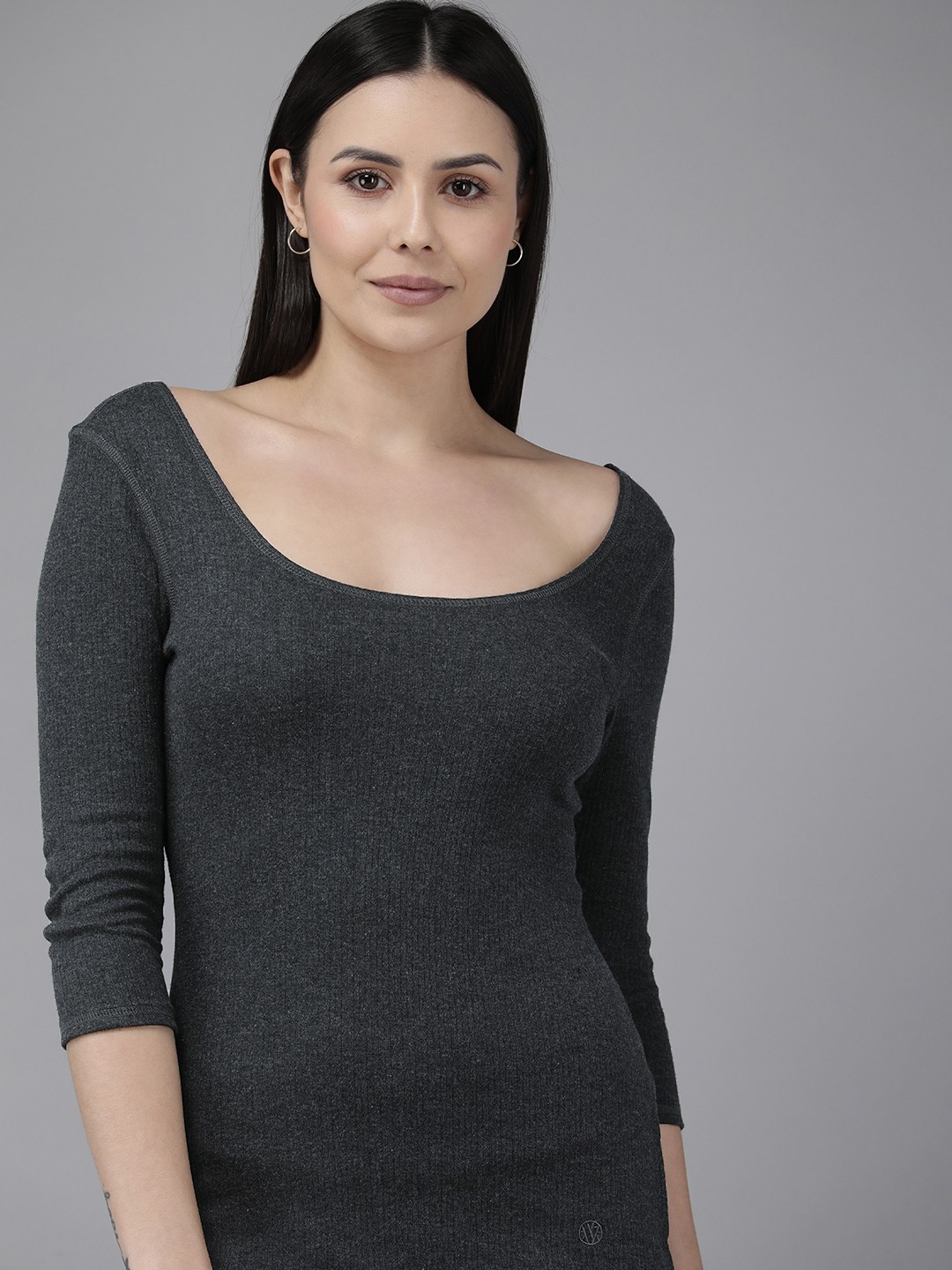 

Van Heusen Women Anti Bacterial Round Neck 3/4Th Sleeve Thermal Vest, Charcoal
