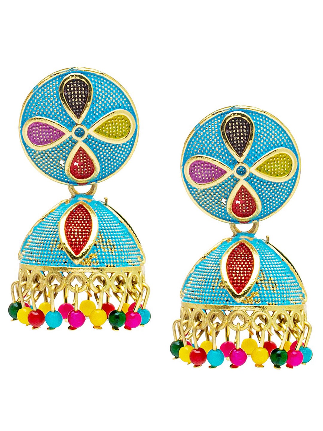 

Shining Jewel - By Shivansh Gold-Plated Contemporary Drop Earrings