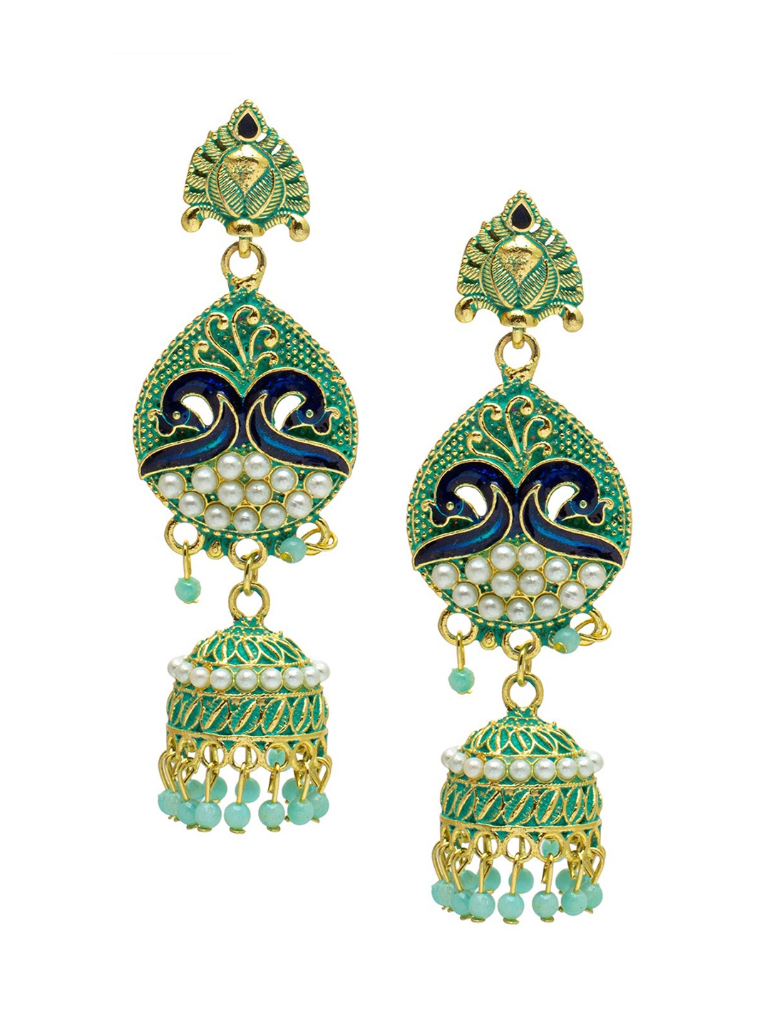 

Shining Jewel - By Shivansh Gold-Plated Classic Jhumkas Earrings