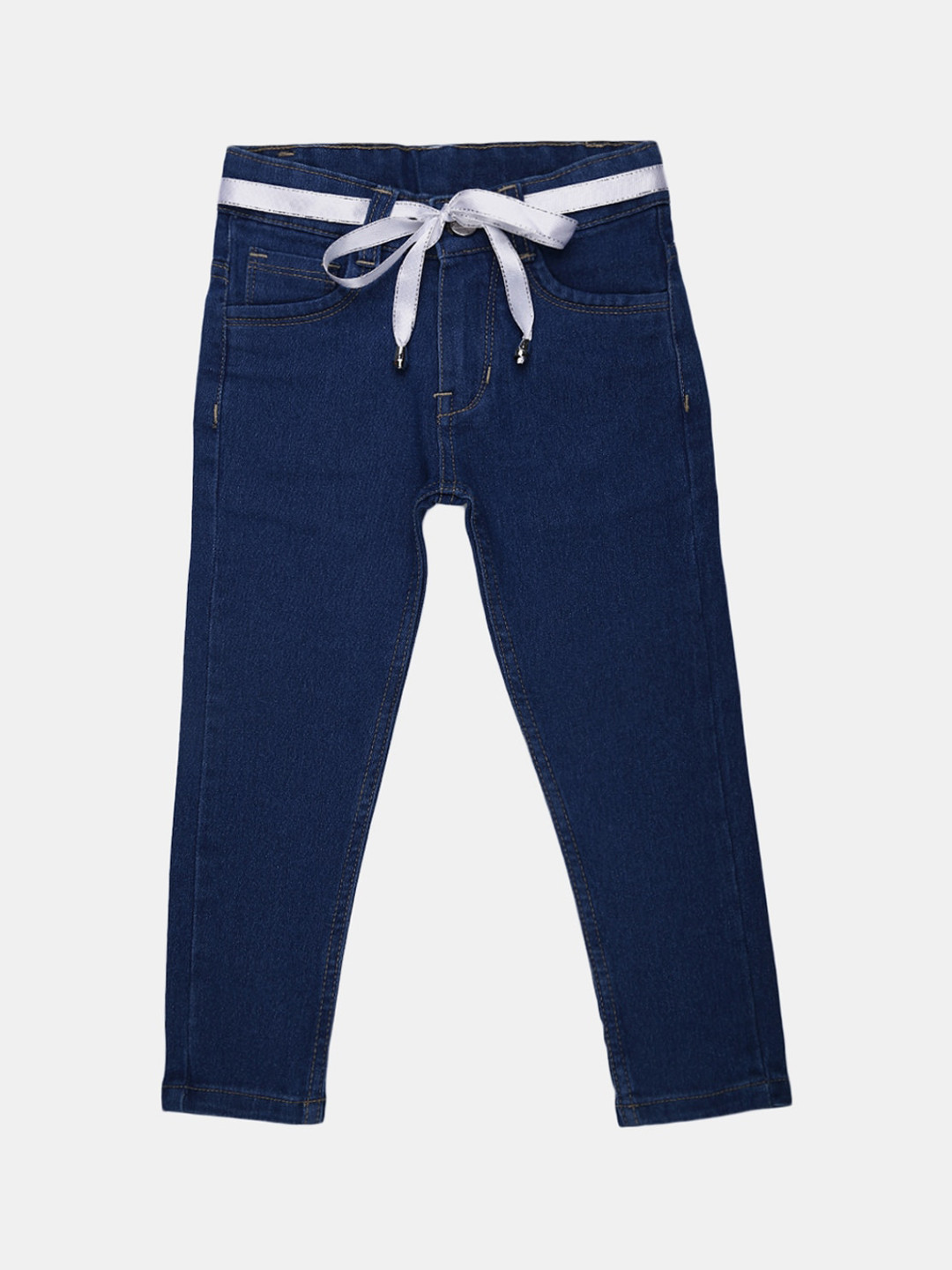 

V-Mart Girls Regular-Fit Cotton Jeans, Blue