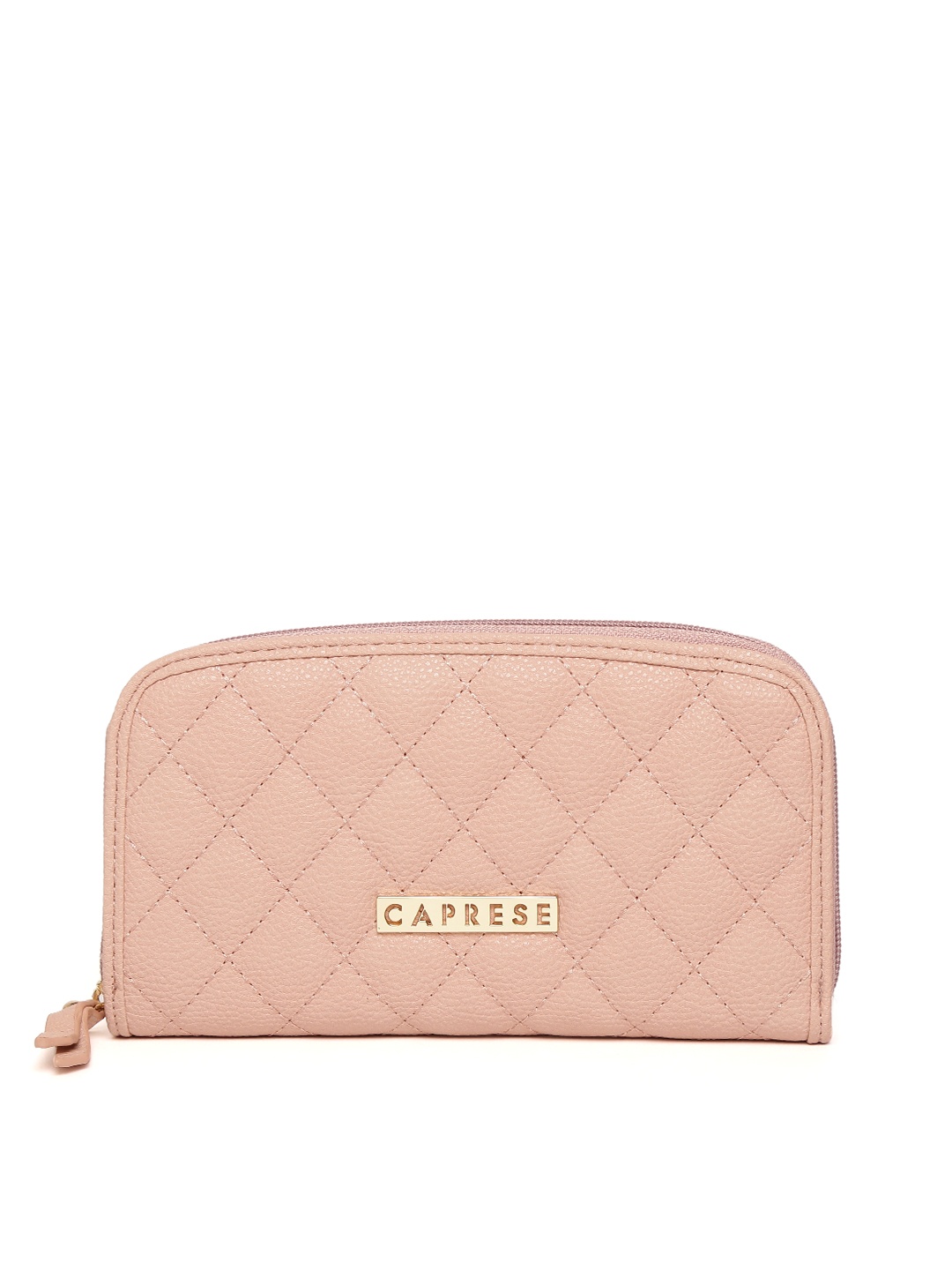 

Caprese Women Dusty Pink Quilted Zip Around Wallet