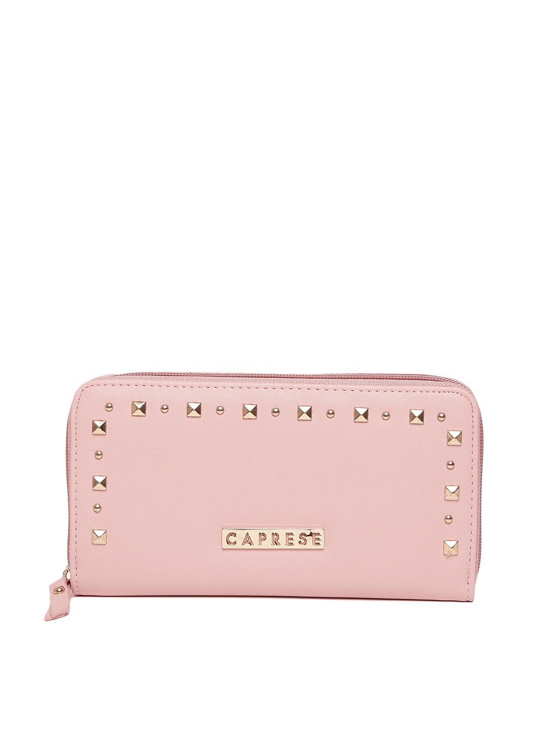 

Caprese Women Pink Studded Zip Around Wallet