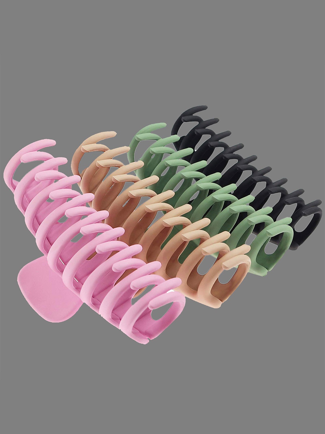 

VAGHBHATT Women Set of 4 Claw Clip, Pink
