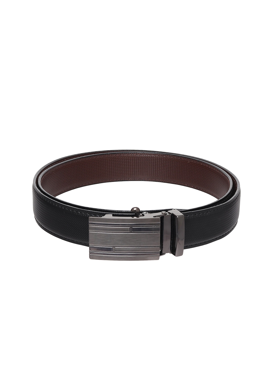 

HENEDA Men Textured Formal Belt, Black