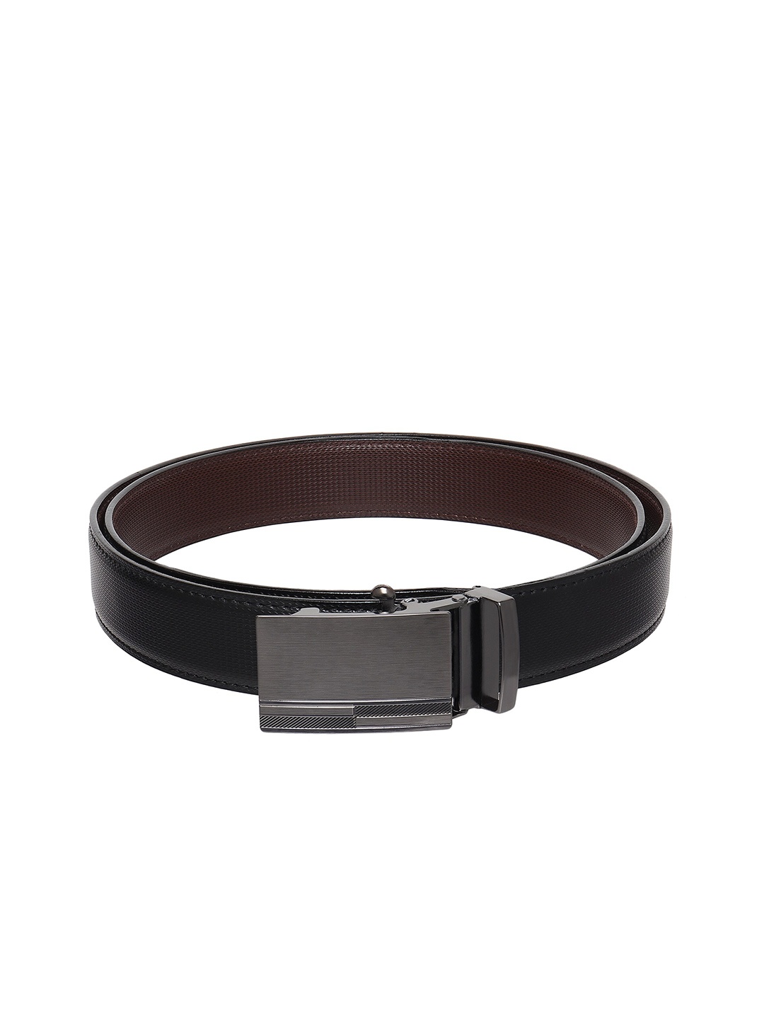 

HENEDA Men Textured Formal Belt, Black