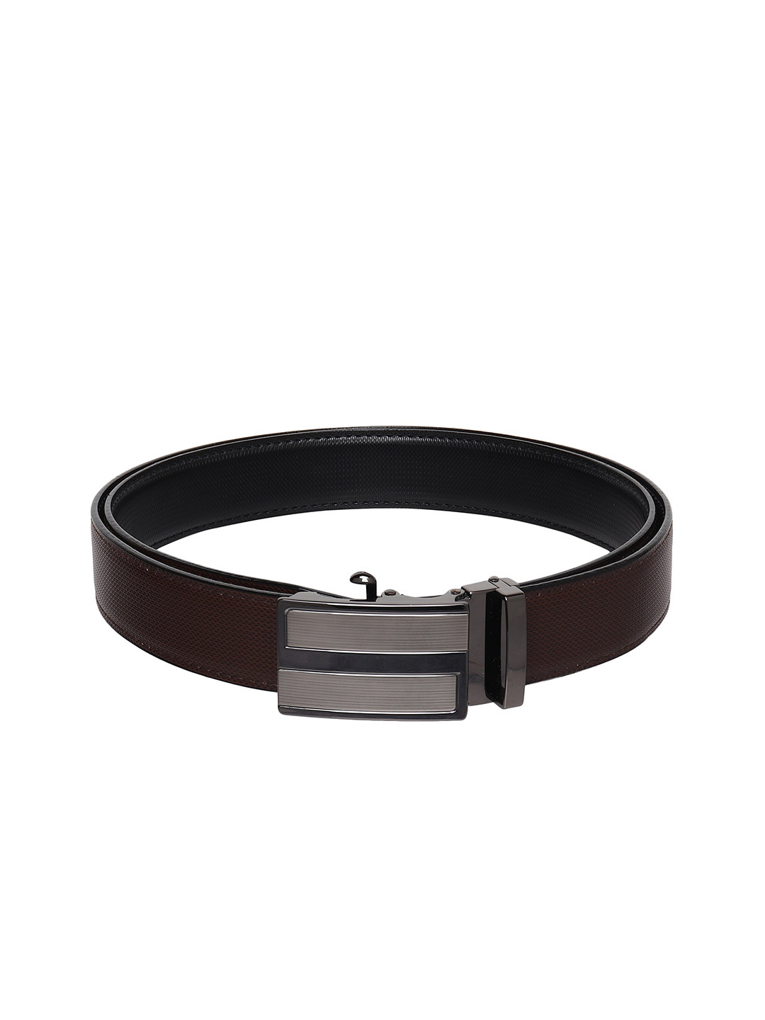 

HENEDA Men Textured Formal Belt, Brown
