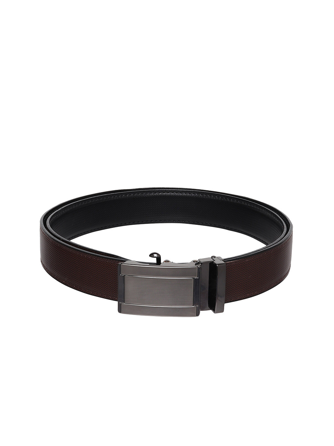 

HENEDA Men Textured Formal Belt, Brown