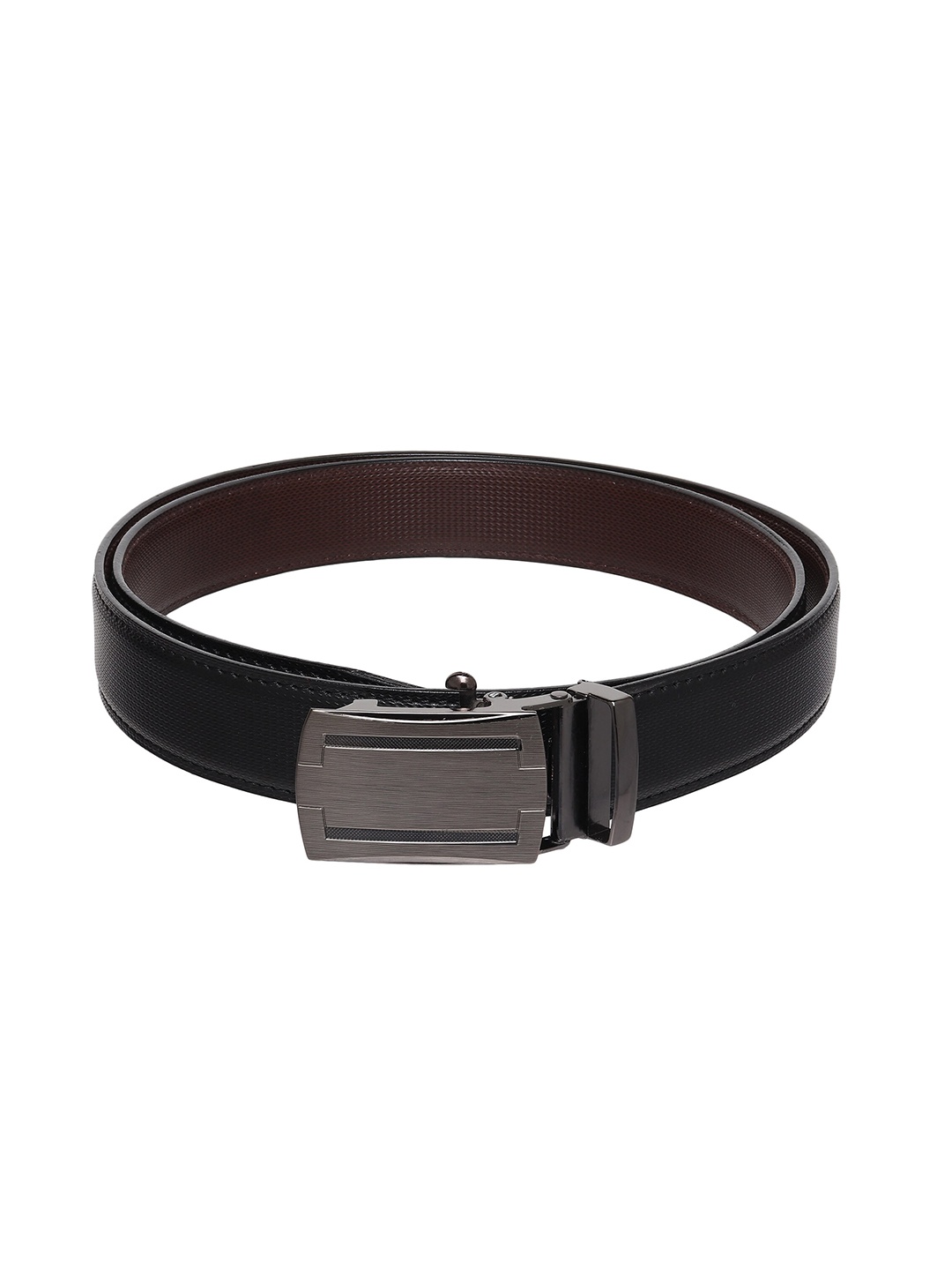 

HENEDA Men Textured Formal Belt, Black