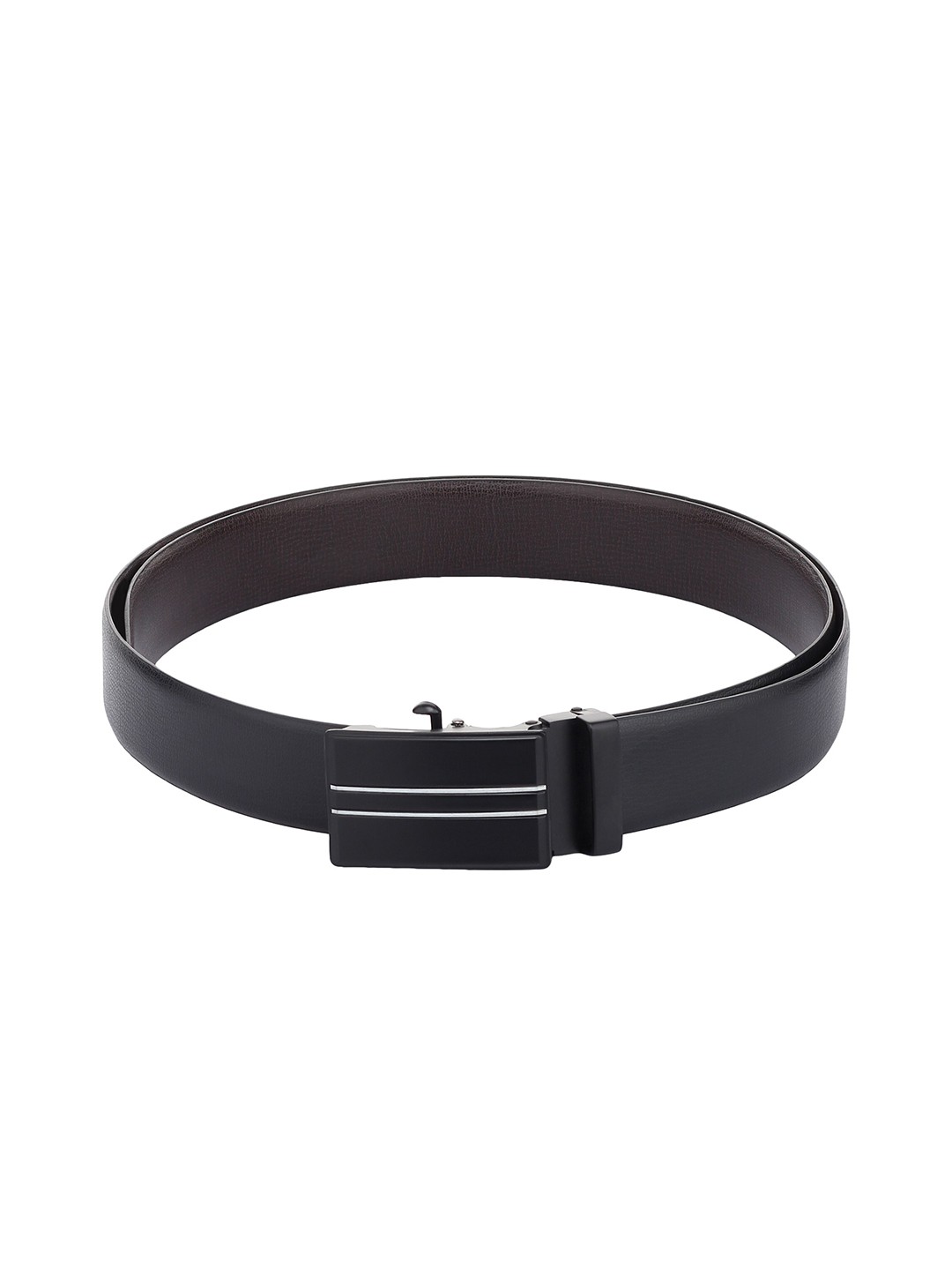 

HENEDA Men Textured Leather Formal Belt, Black