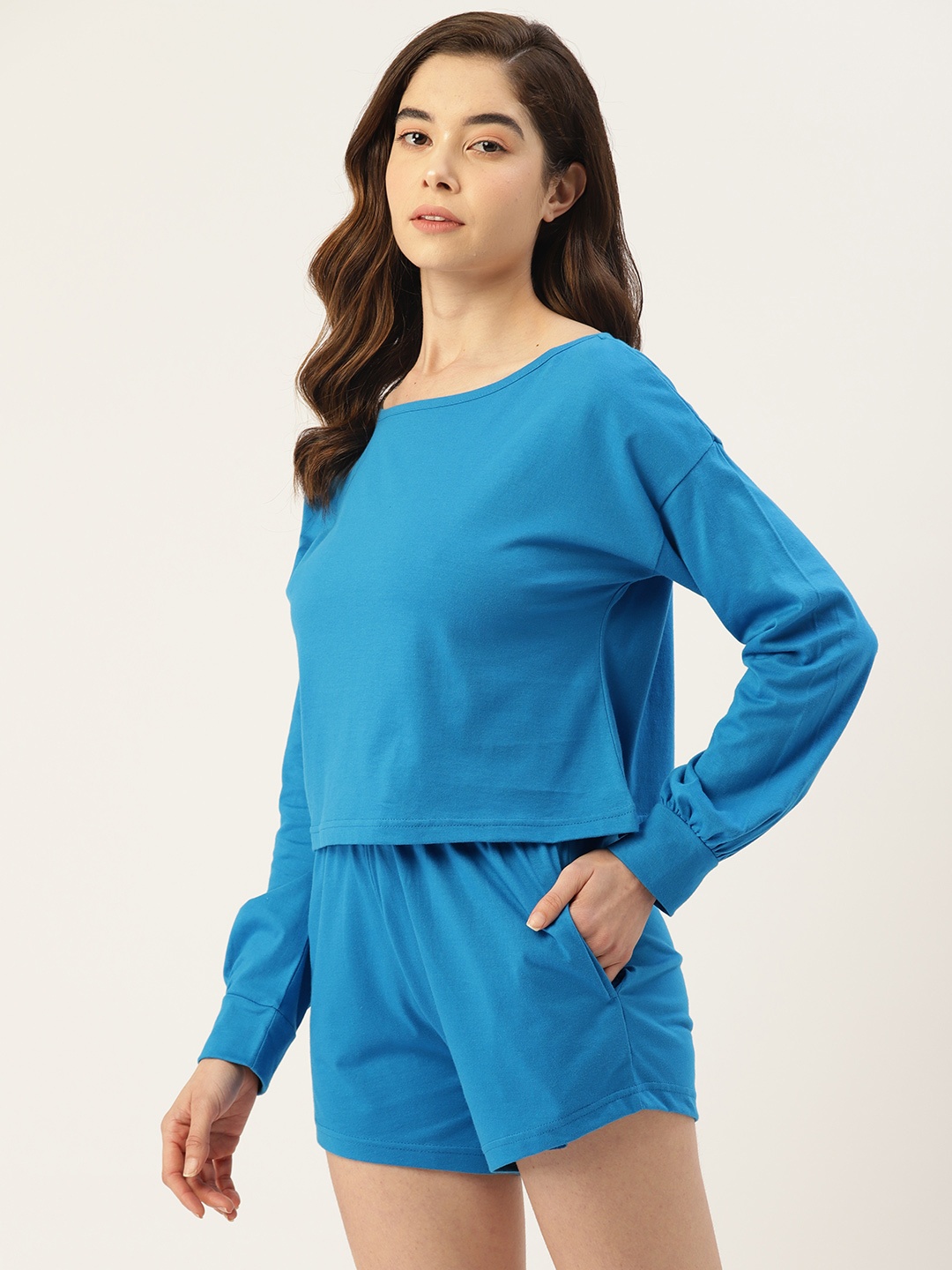 

ETC Women Cotton Night suit, Blue