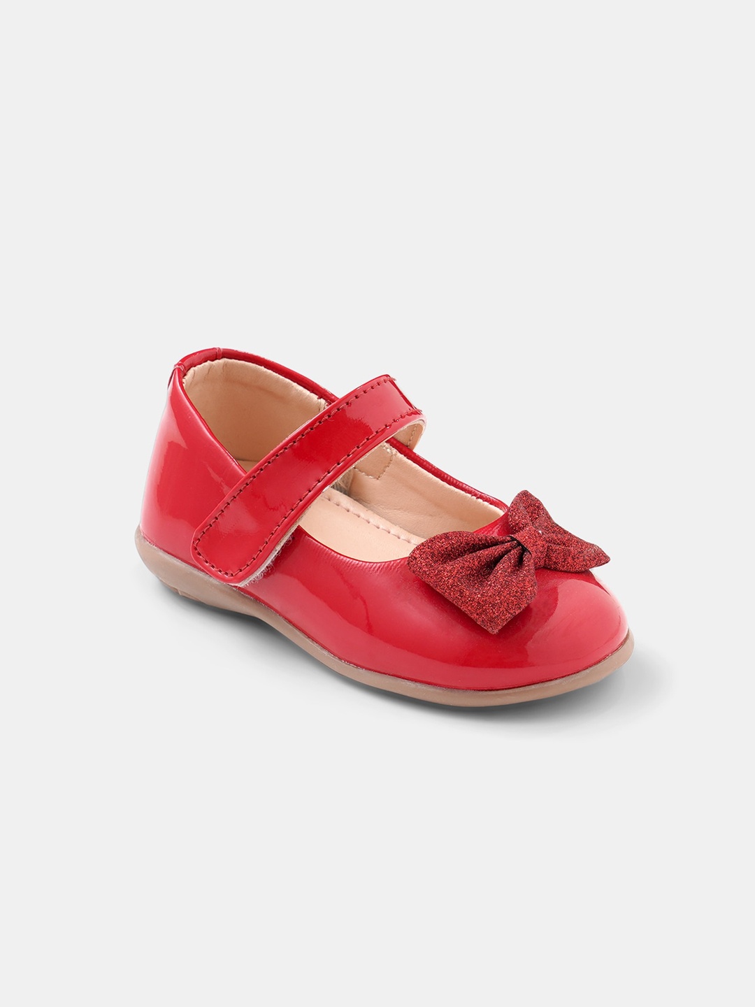 

R&B Girls Ballerinas With Bows, Red