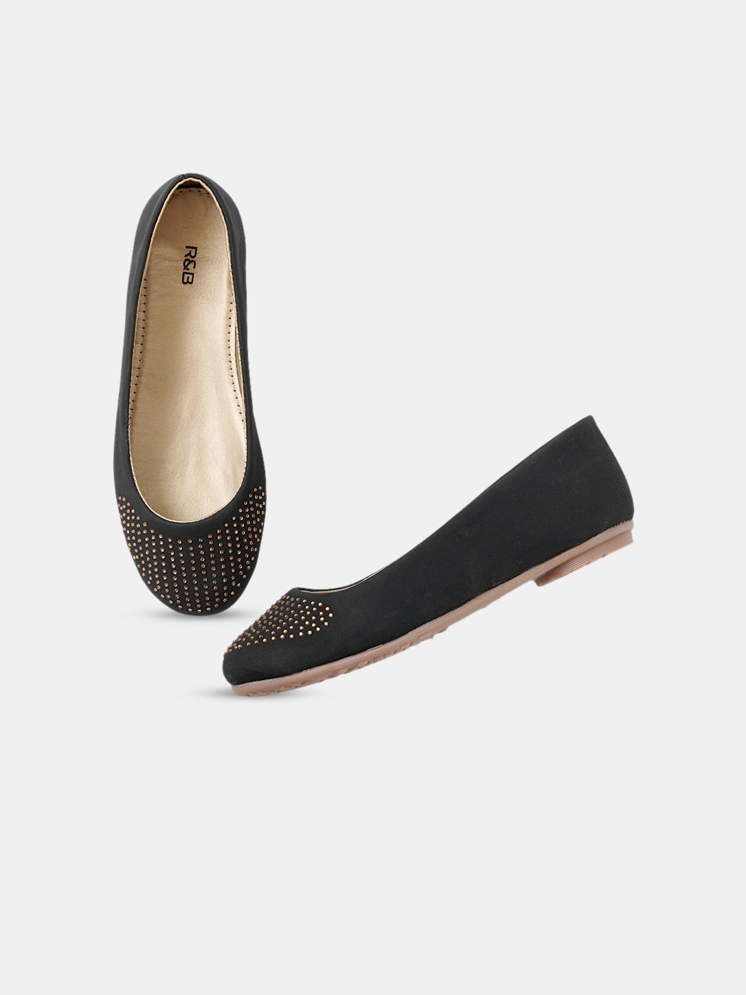 

R&B Girls Slip-On Sneakers, Black