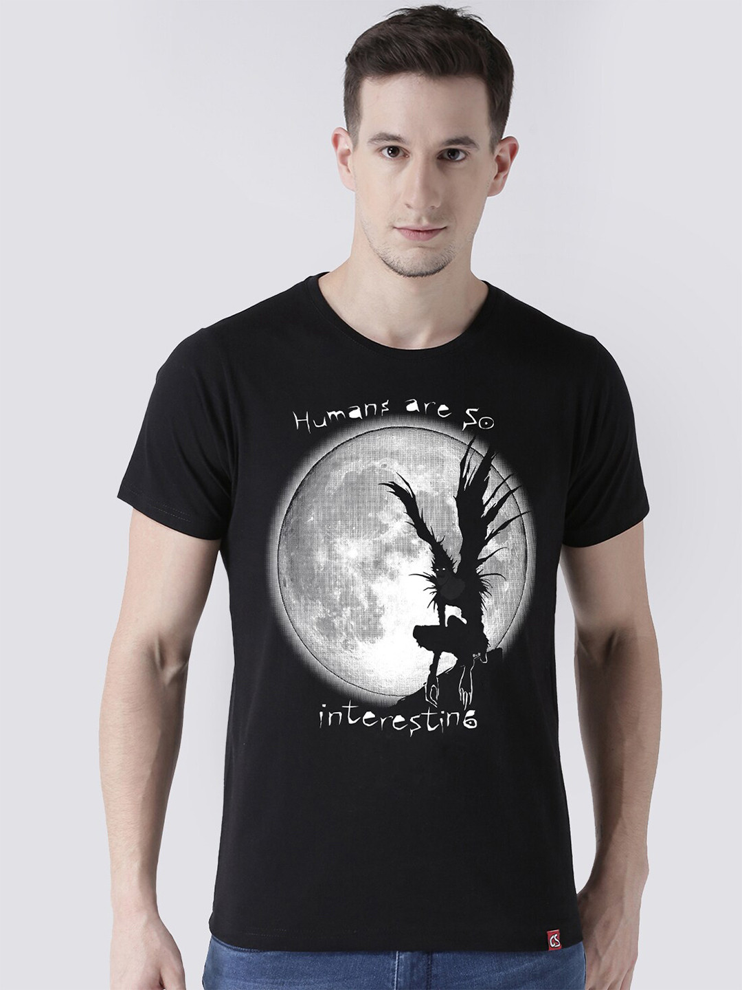 

COMICSENSE Men Printed Bio Finish Cotton T-shirt, Black