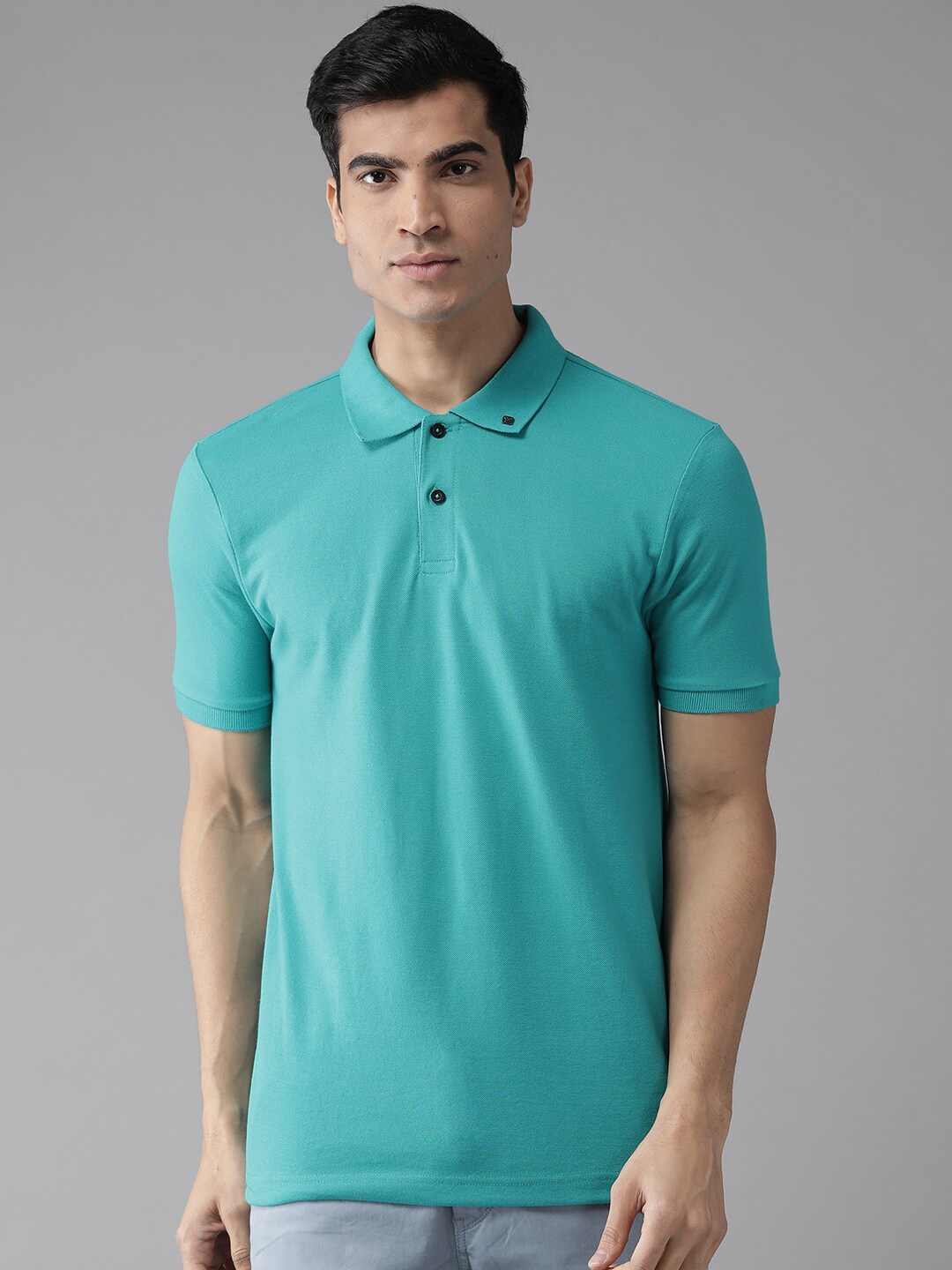 

Hubberholme Men Polo Collar T-shirt, Blue