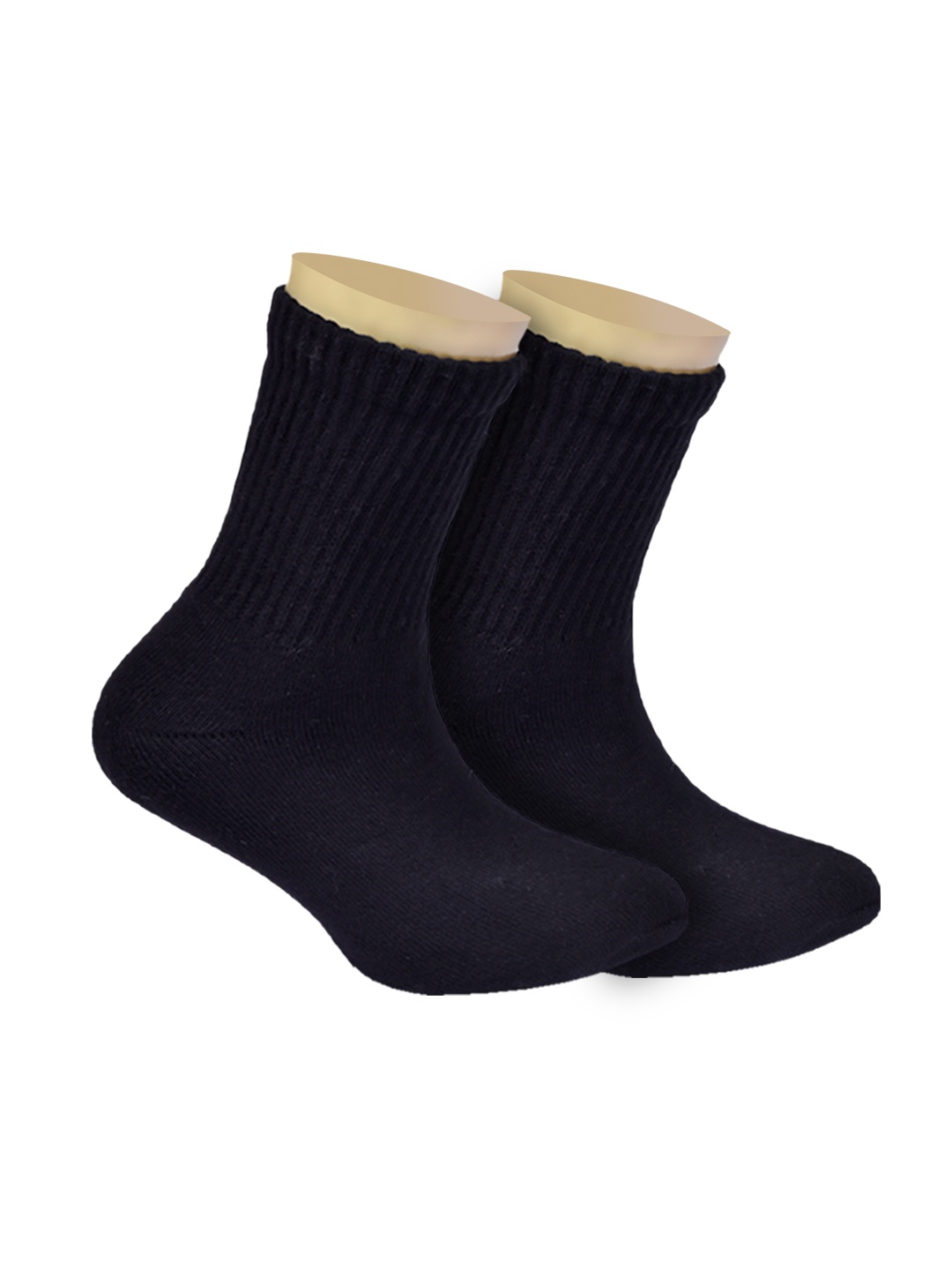 

FOOTPRINTS Pack of 2 Bamboo & Organic Cotton Anti-Odour Calf-Length Socks, Black