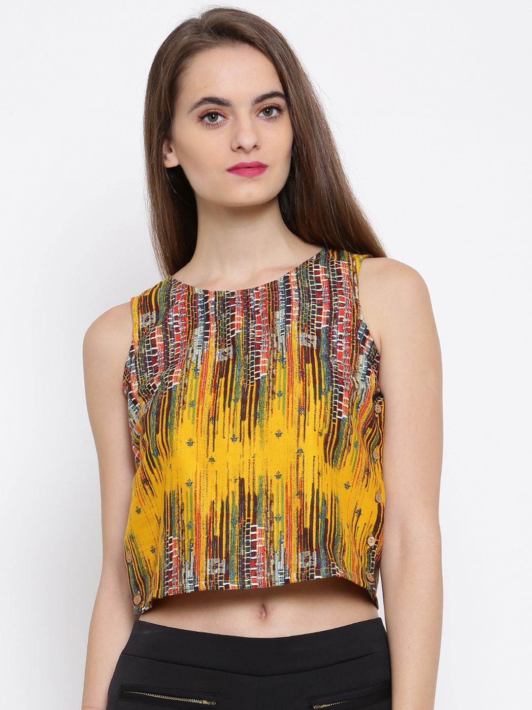 

Global Desi Women Multicoloured Printed Top, Multi