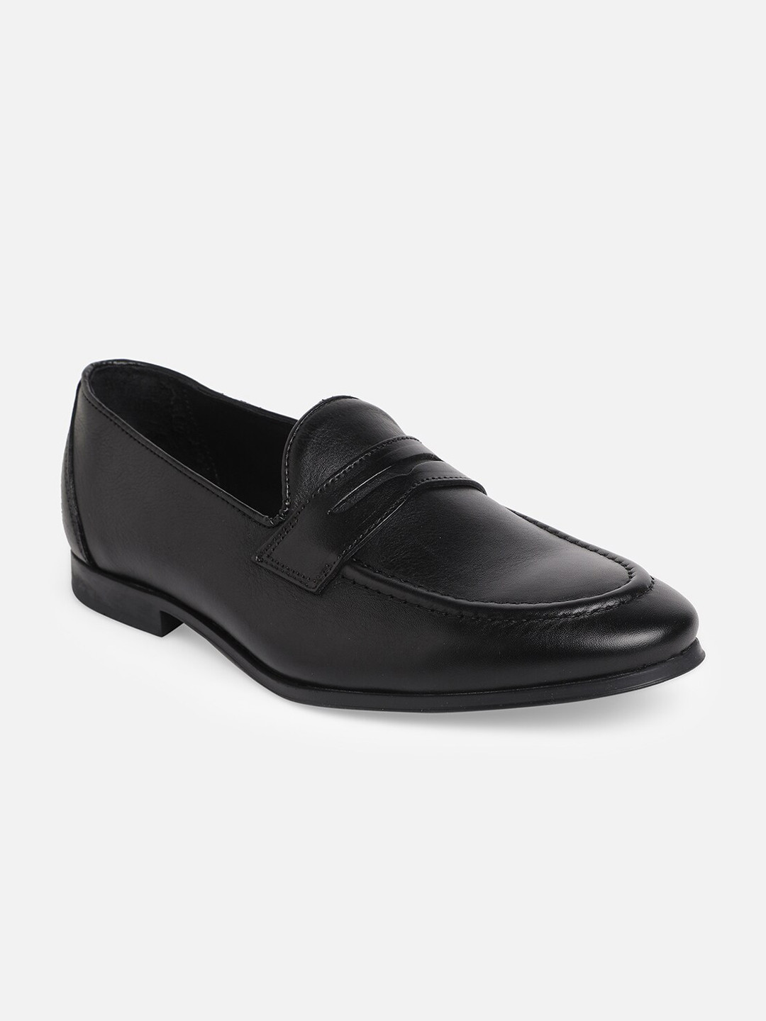 

ALDO Men Slip-On Leather Formal Loafers, Black