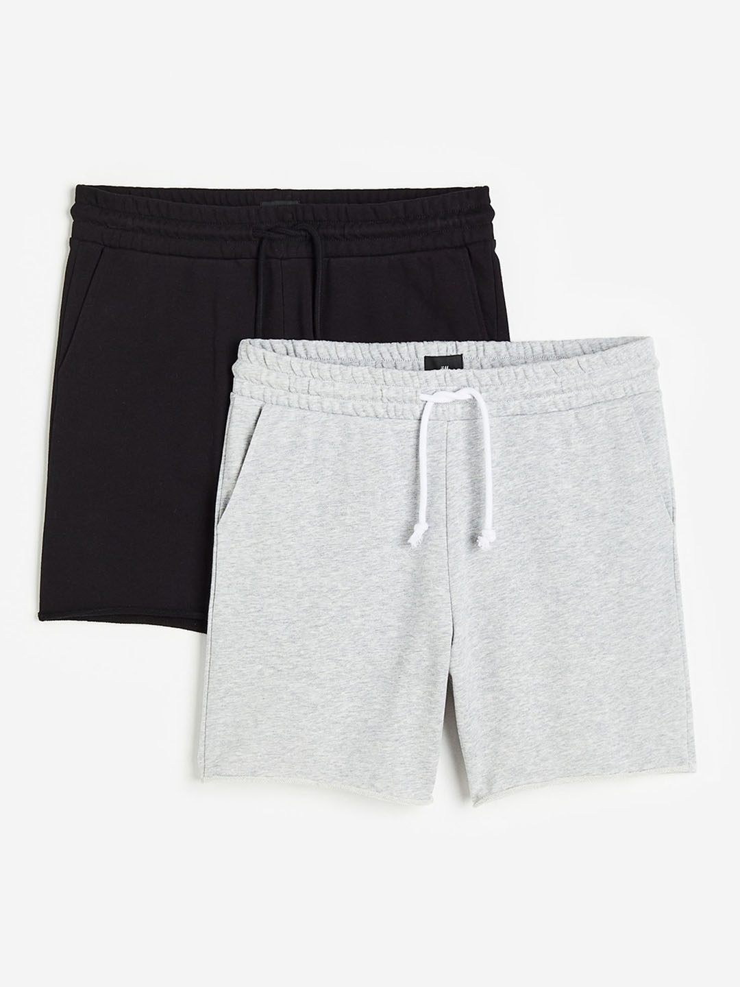 

H&M Men 2-Pack Regular Fit Sweat Shorts, Black